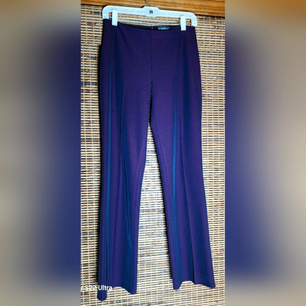 BEBE Purple Straight Leg Pants